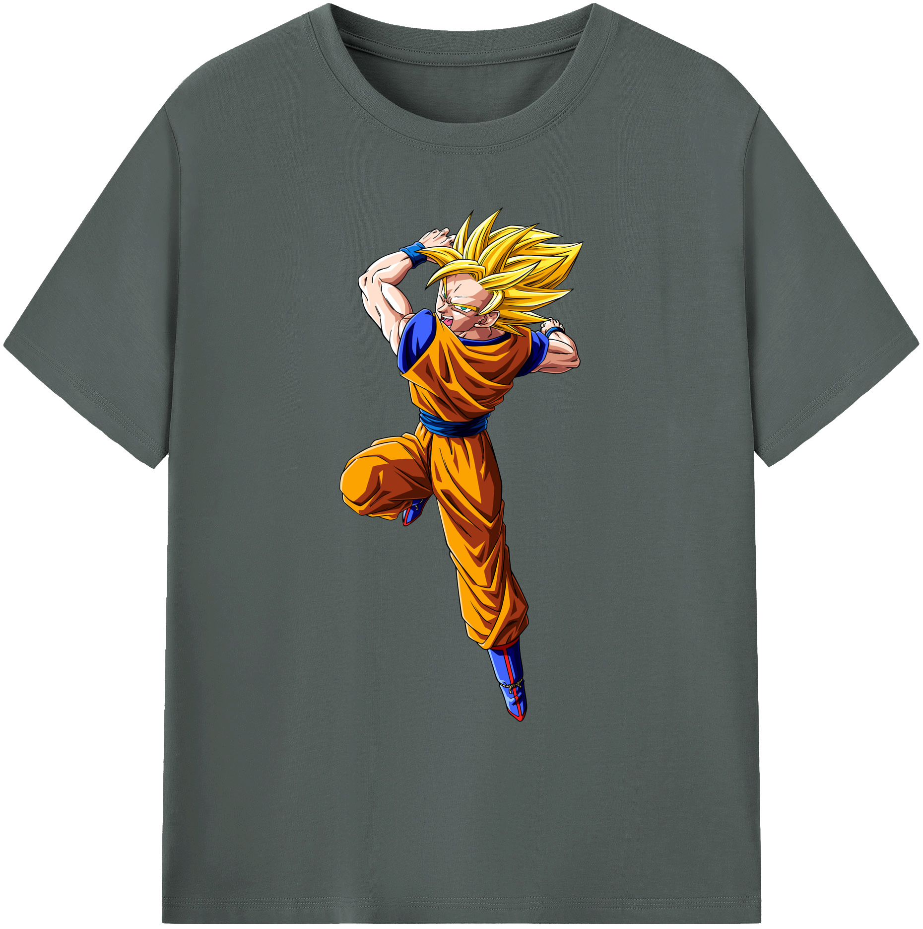（画像用） ドラゴンボール 孫悟空（そん ごくう）Son Goku カカロット DRAGON BALL Kakarotto 綿100％ メンズ半袖Tシャツ｜肌触りやわらか＆通気性